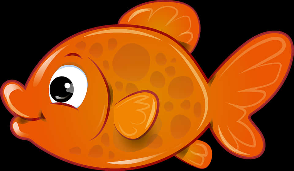 可愛卡通魚插圖 壁紙