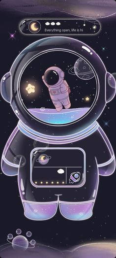 可愛宇航員少女銀河 壁紙