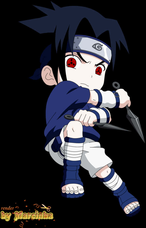 可愛的佐助準備戰鬥 — Sasuke 壁紙