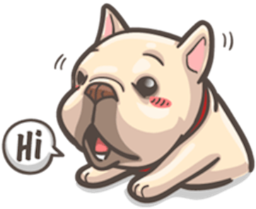 可愛的友誼歡迎鬥牛犬卡通 壁紙