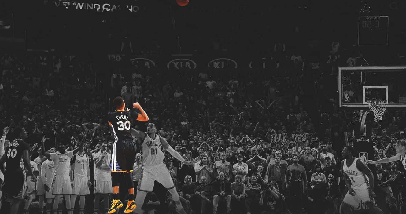 史蒂芬·柯瑞 NBA 節奏感十足的賽場背景 — 史蒂芬·柯瑞 壁紙