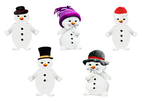 各式雪人角色 壁紙