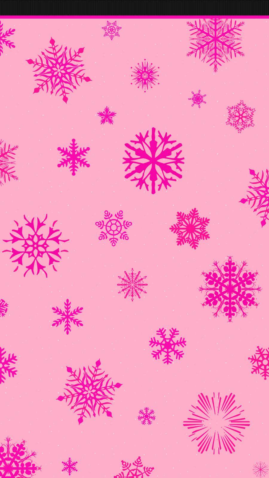 帶有閃粉質感的粉紅色雪花圖案，適合節日冬季背景。 — 雪花 GIF 壁紙