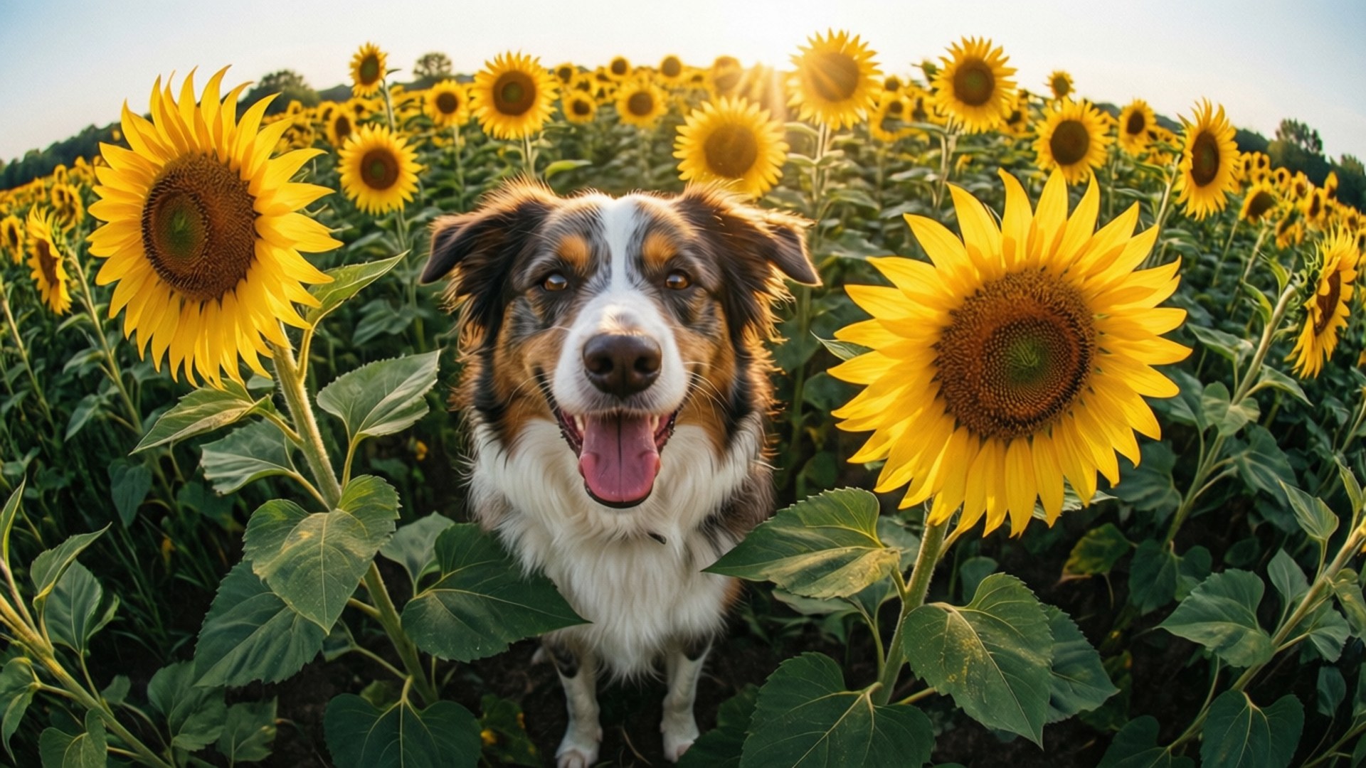 向日葵犬 壁紙