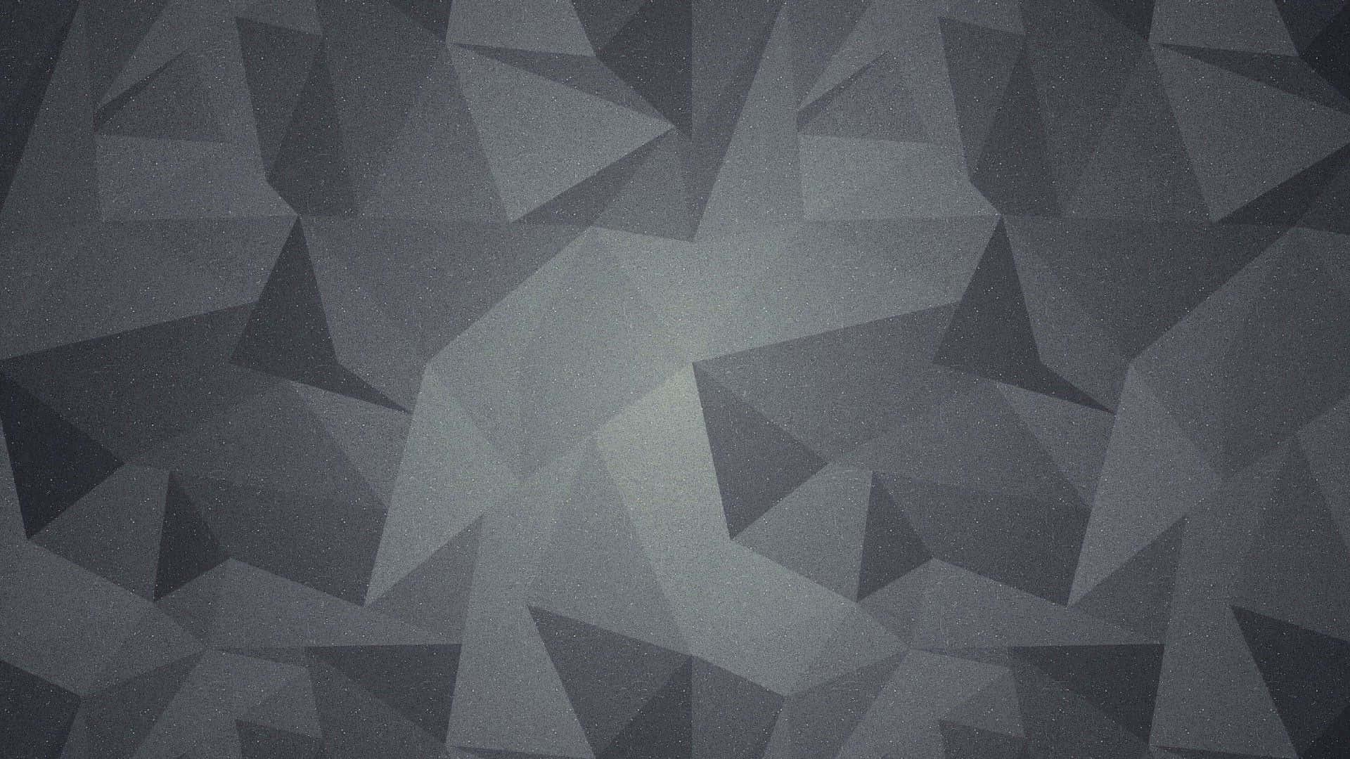 Grey Texture 桌布 壁紙 — 單色幾何壁紙，帶有不同灰色色調的抽象三角形切面。