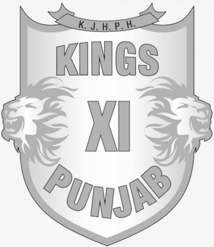 Kings XI Punjab 板球隊標誌，帶有獅子頭和單色設計 — 印度板球 壁紙