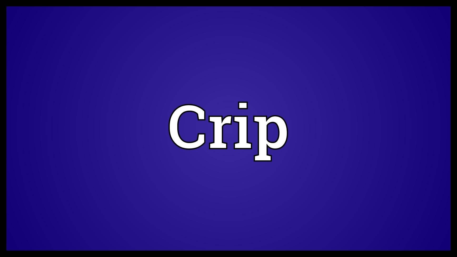 Crip 桌布 壁紙 — 單詞 'Crip' 以粗體白色文字居中顯示在純深藍色背景上。