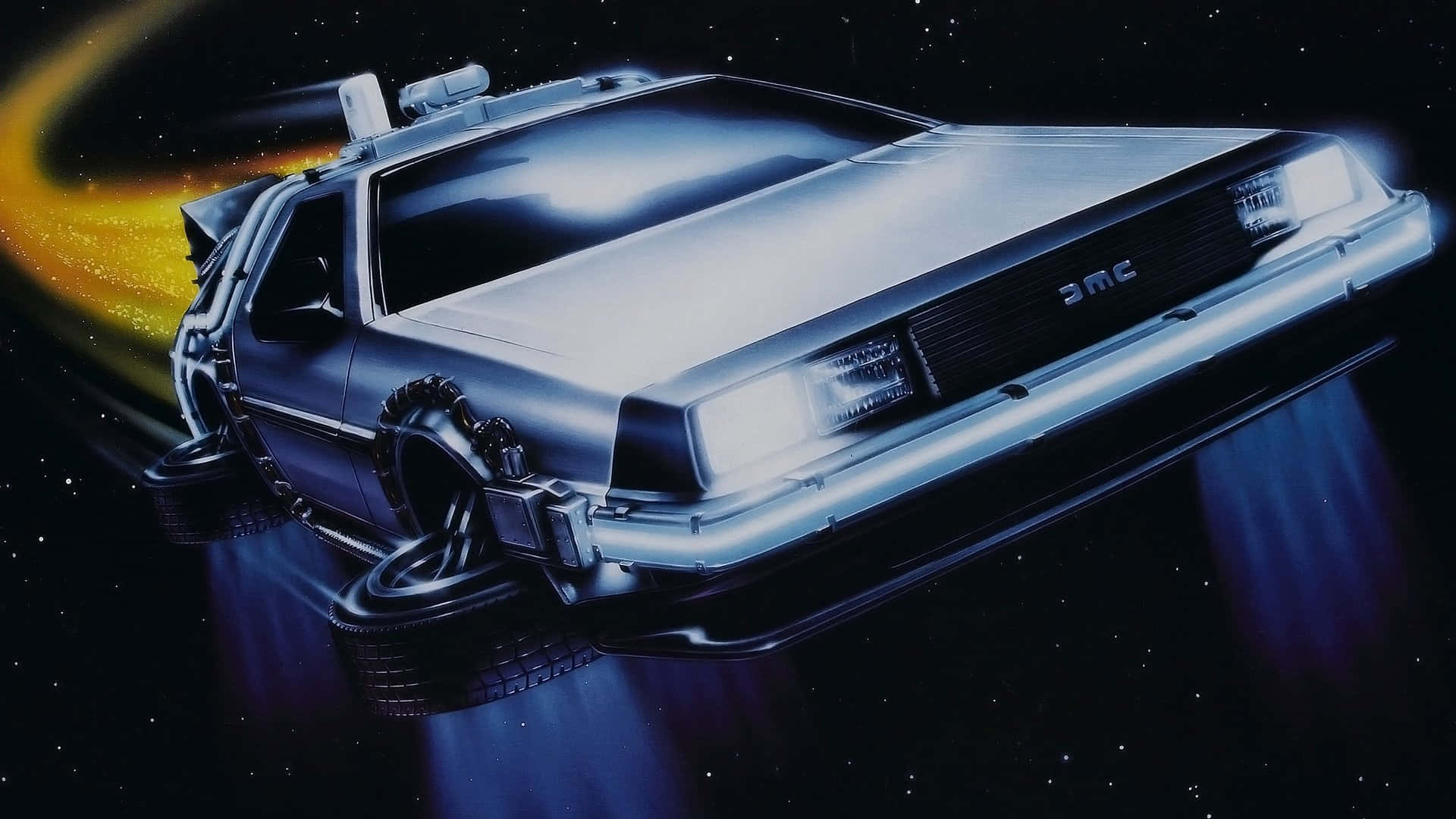 回到未來 DeLorean T恤 壁紙