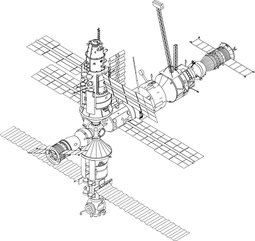 國際太空站插圖 壁紙