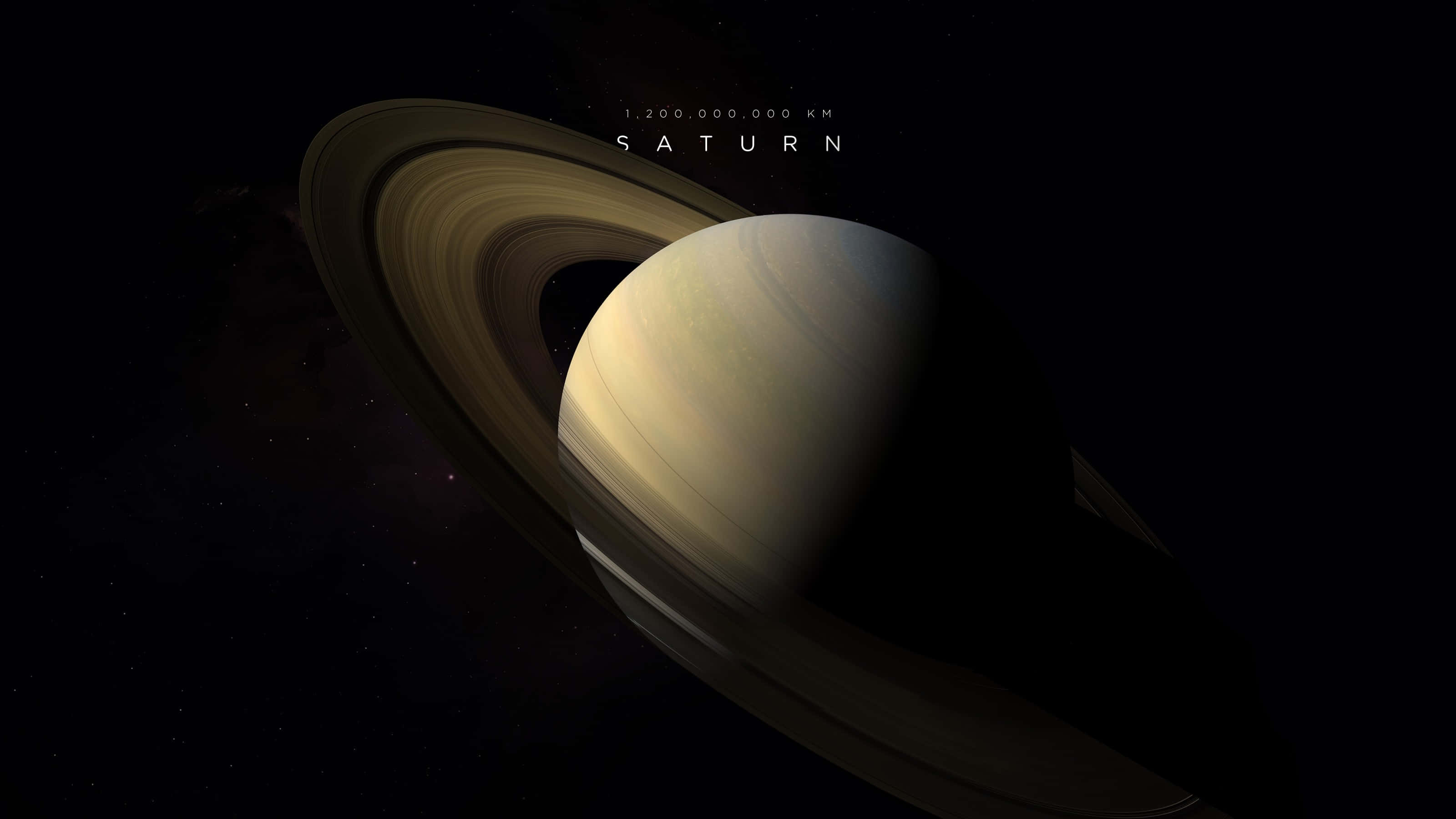 土星 桌布 壁紙 — 土星的壯麗景象，其標誌性光環在星際虛空中柔和發光。