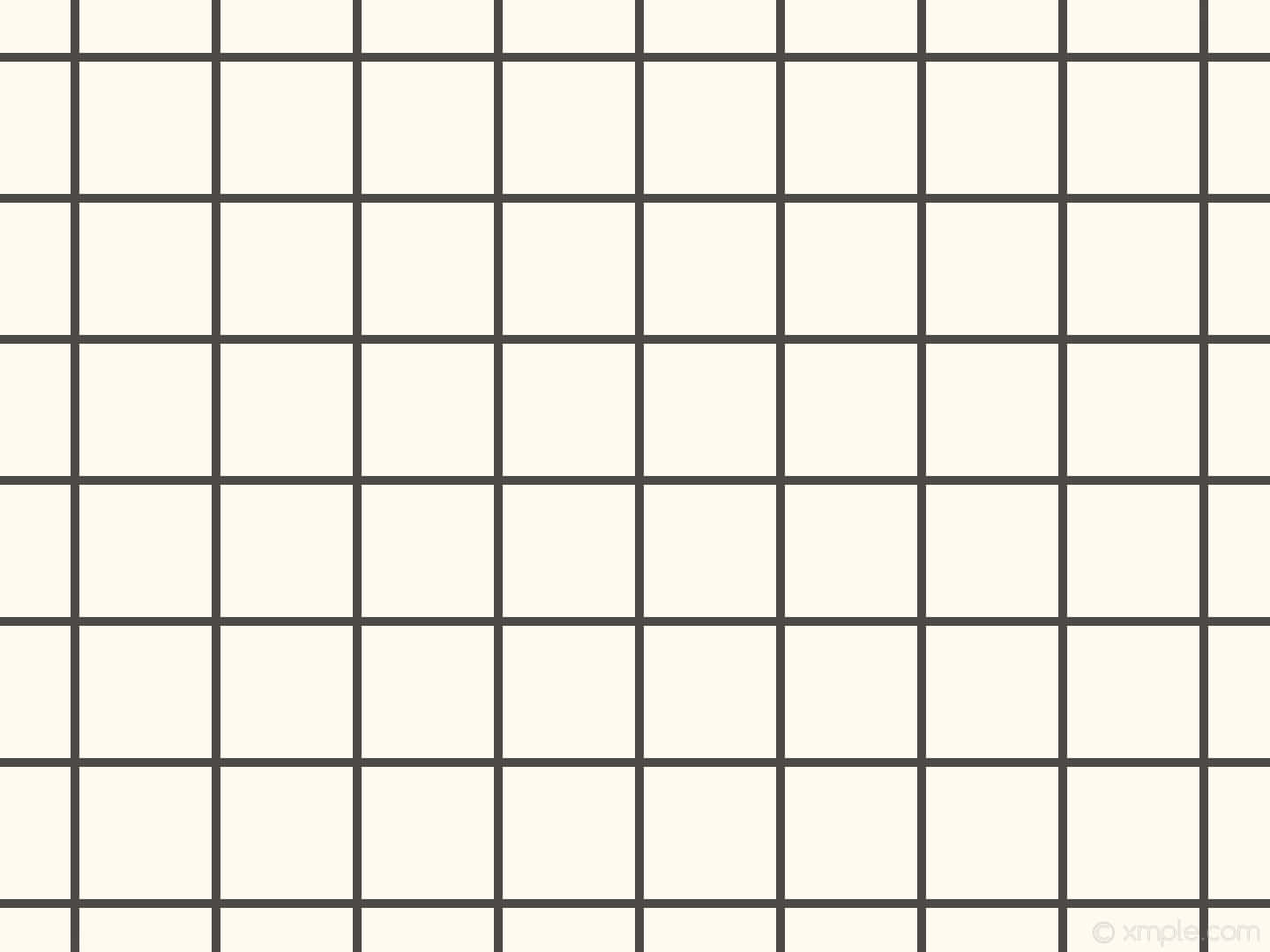 White Grid 桌布 壁紙 — 在奶油色背景上，深色線條的極簡網格圖案營造出乾淨的幾何壁紙。