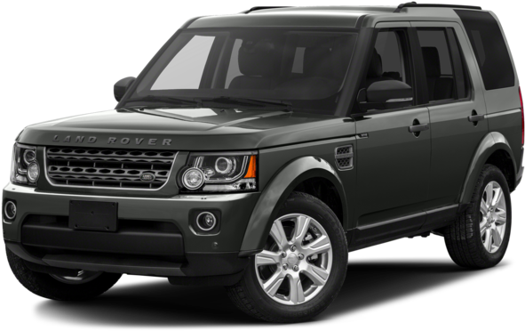 荒原路華 桌布 壁紙 — 在工作室燈光下展示的時尚磨砂灰色 Land Rover Discovery SUV，帶有鍍鉻飾邊和合金輪圈。