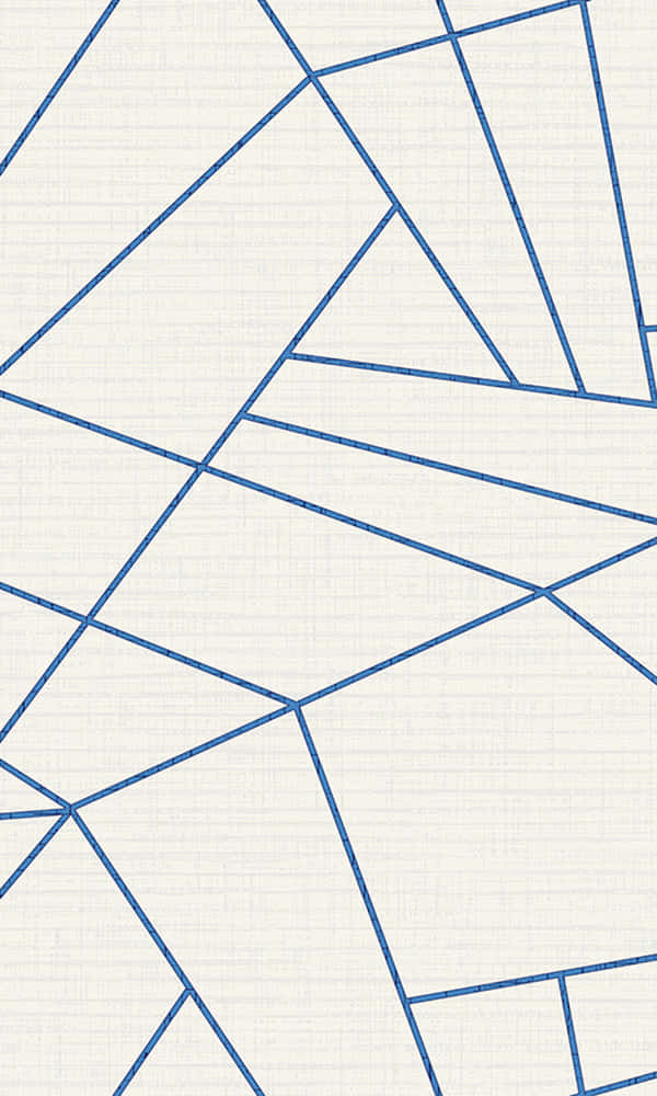 Blue Geometric 桌布 壁紙 — 在帶有紋理的米白色背景上，由相交的藍色線條形成三角形和多邊形的抽象幾何圖案。