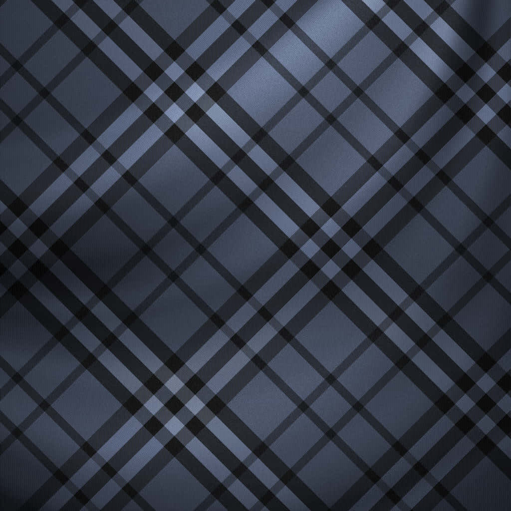 Burberry 桌布 壁紙 — 在柔和光線下，深藍色和黑色格子布料帶有對角線條紋和細膩質感的特寫。