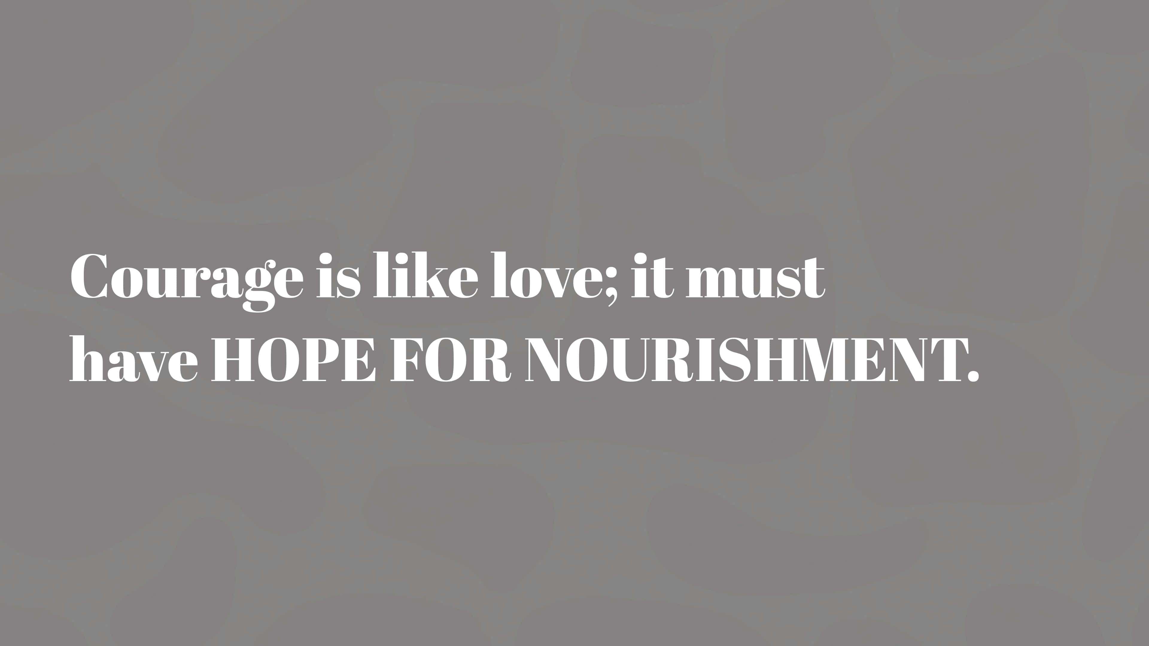 Inspirational Quotes 桌布 壁紙 — 在柔和灰色抽象背景上，以粗體白色文字顯示的勵志語錄，帶有柔軟的有機形狀。