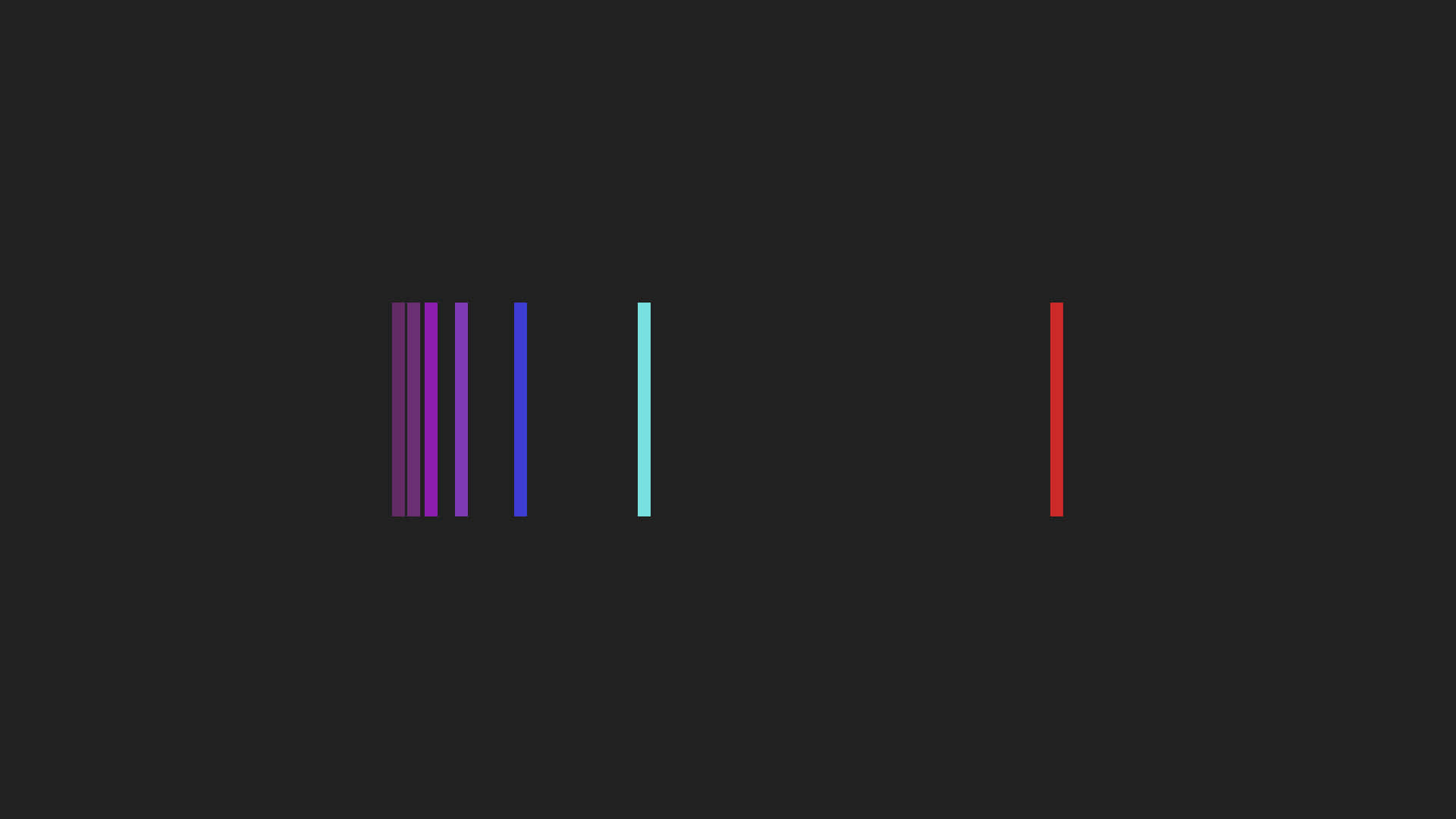 colors 桌布 壁紙 — 在深色背景上以彩色垂直條紋組成的極簡抽象構圖。
