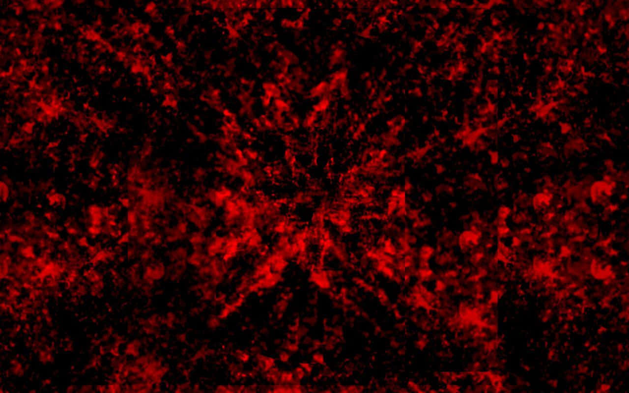 Abstract Design 桌布 壁紙 — 在深黑色背景上，鮮紅色飛濺和塗抹形成的混亂抽象圖案。