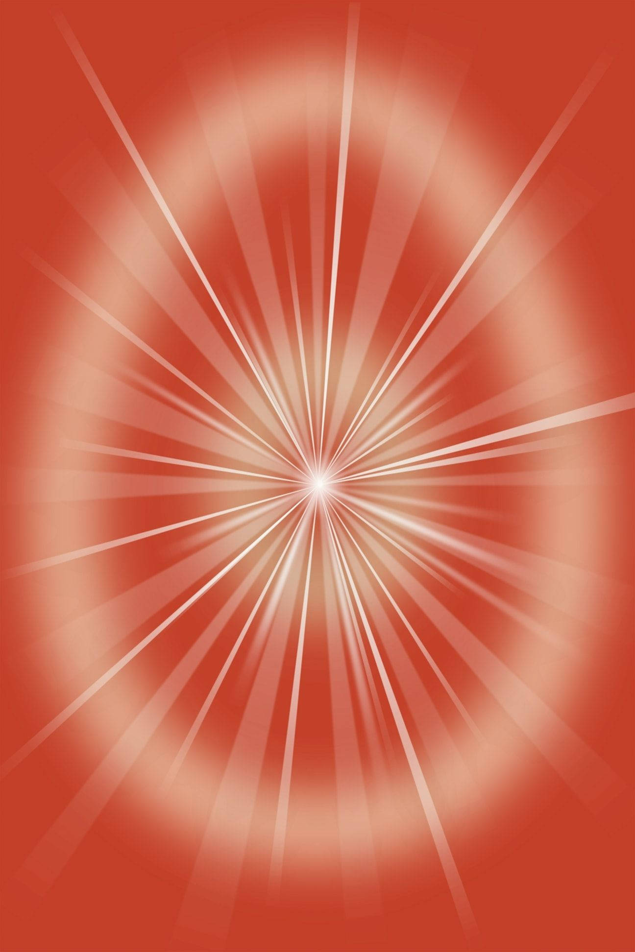 Shiv Baba 桌布 壁紙 — 在漸變紅色背景上，從中心點爆發出一束耀眼的白光。