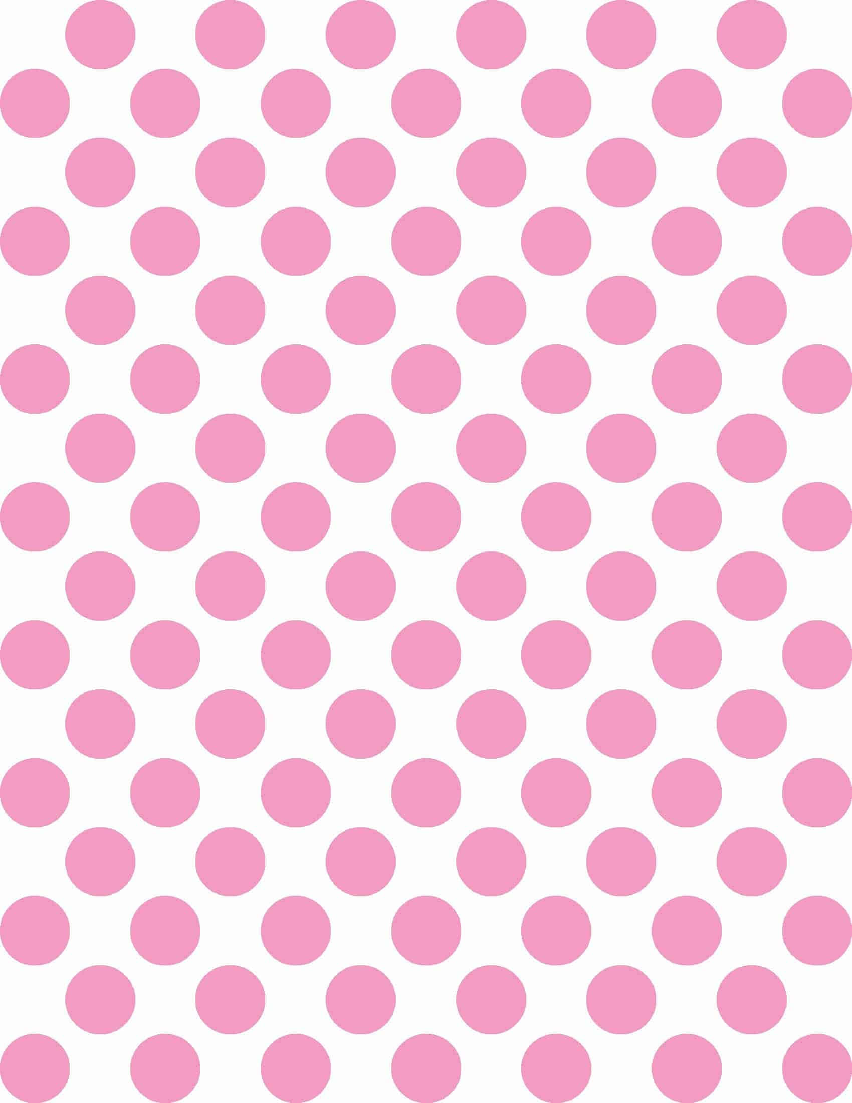 Polka Dot 桌布 壁紙 — 在潔白背景上均勻分佈的粉紅色圓點無縫圖案。