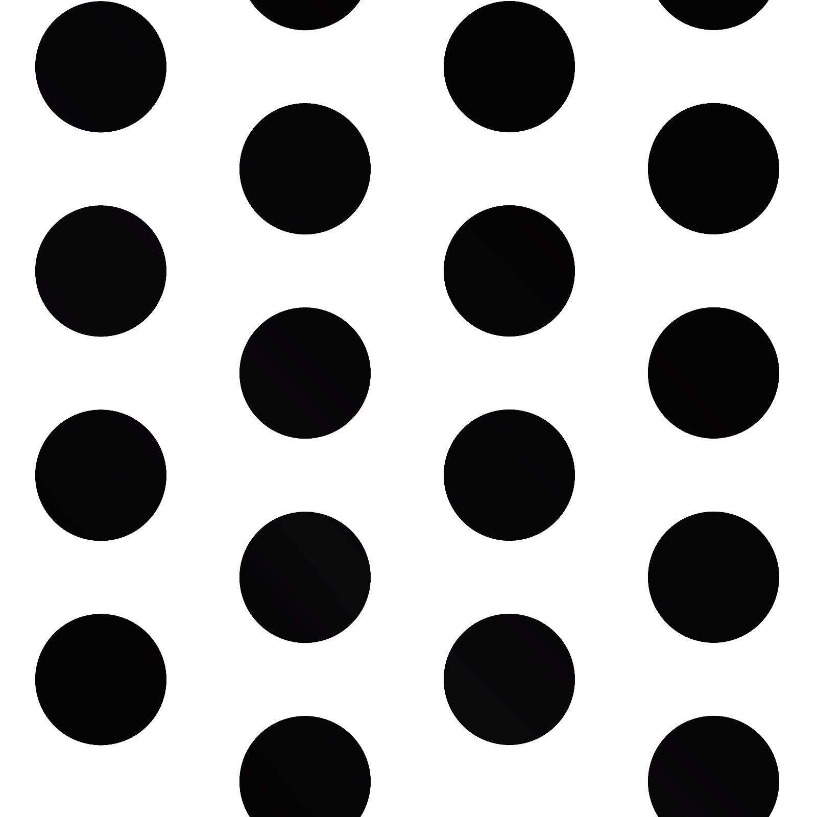 Dot 桌布 壁紙 — 在潔白背景上均勻分佈的黑色圓形極簡圖案。