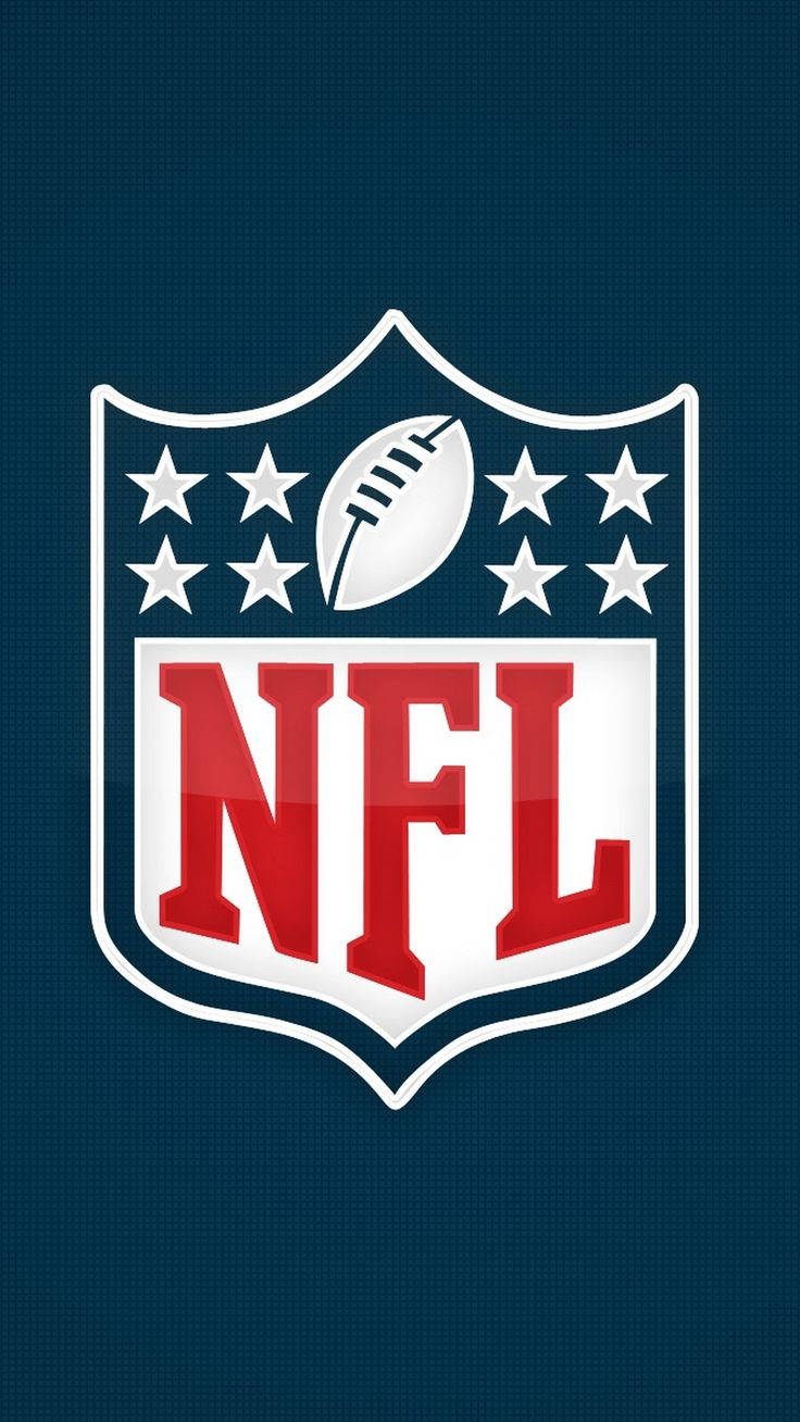 Cool NFL 桌布 壁紙 — 在紋理深藍色背景上的紅、白、藍NFL標誌。