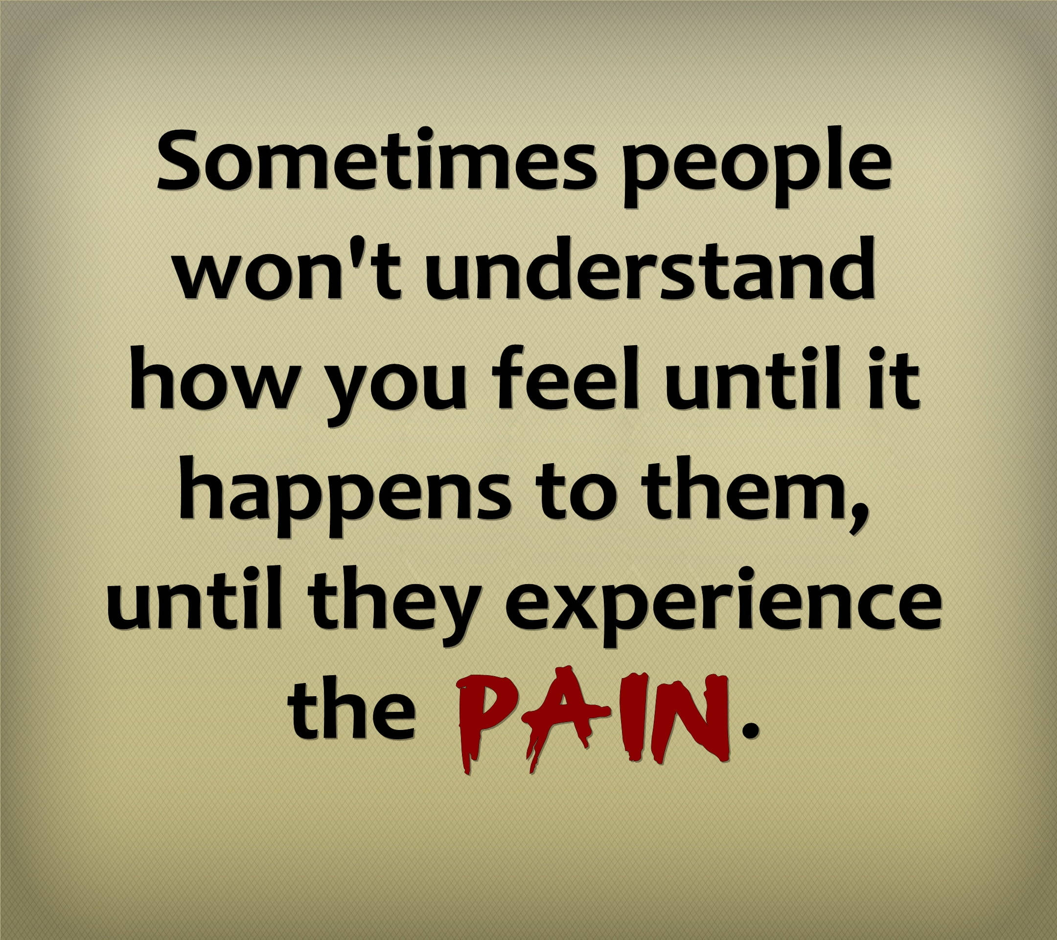 Pain Quotes 桌布 壁紙 — 在紋理米色背景上以粗體黑色和紅色文字書寫的關於同理心和痛苦的勵志名言。