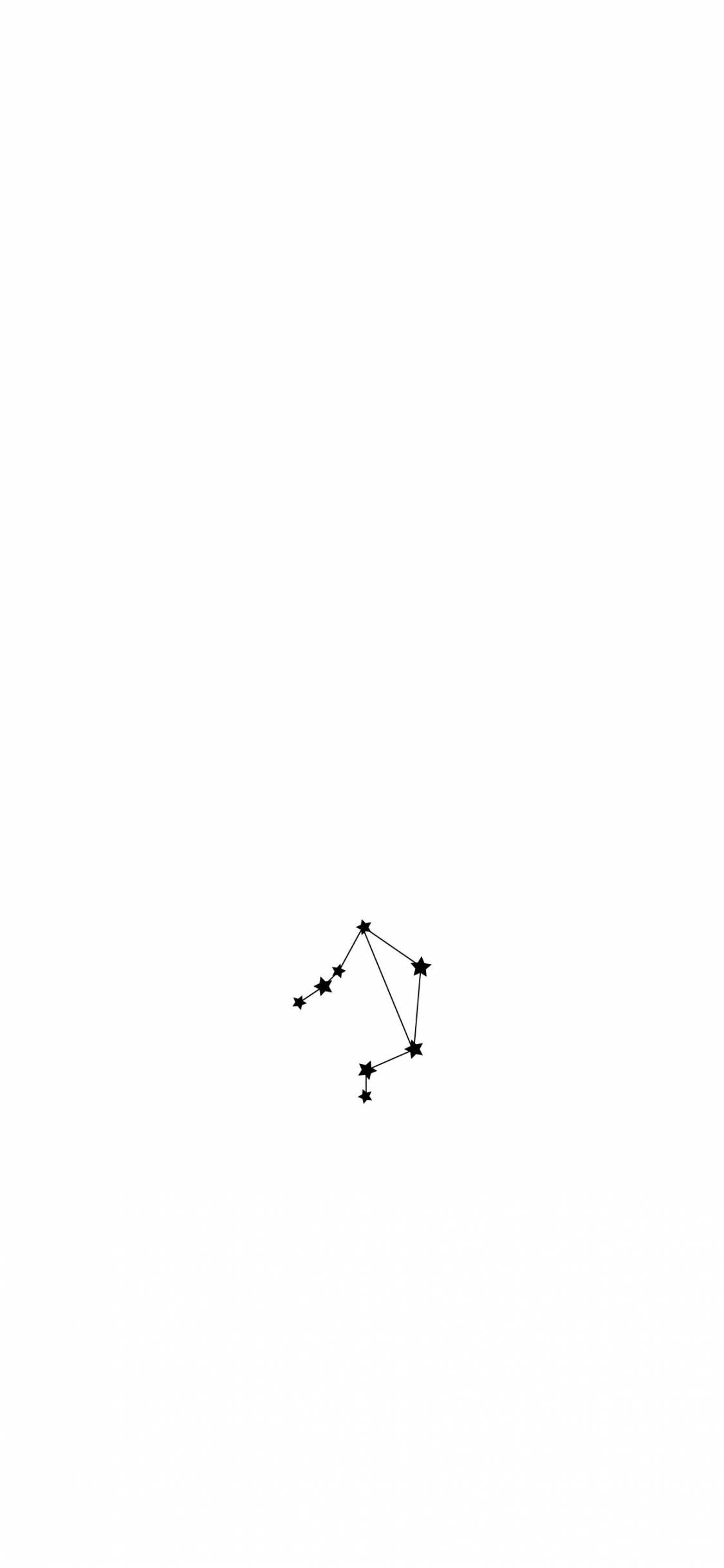 zodiac 桌布 壁紙 — 在純白背景上，水瓶座的極簡黑色線條畫。