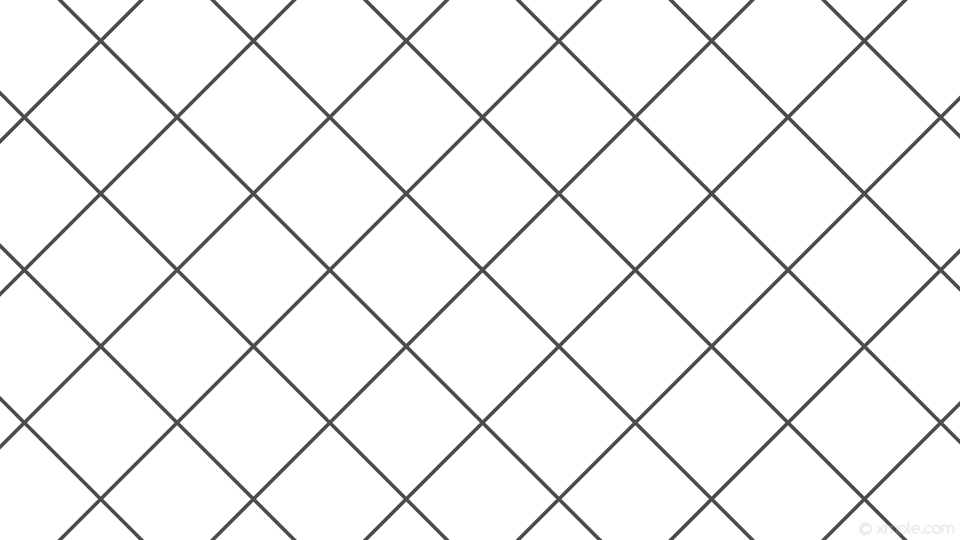 White Grid 桌布 壁紙 — 在純白背景上，由相交的對角線形成鑽石的極簡幾何圖案。