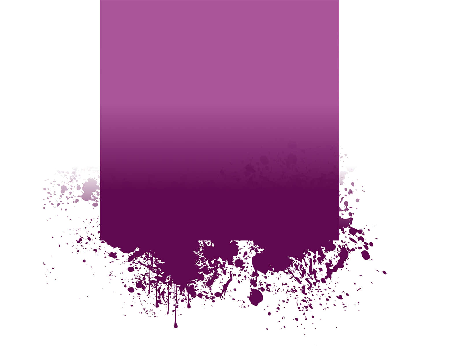 Purple Texture 桌布 壁紙 — 在純白背景上，紫色油漆滴落和飛濺形成大膽的垂直漸變。