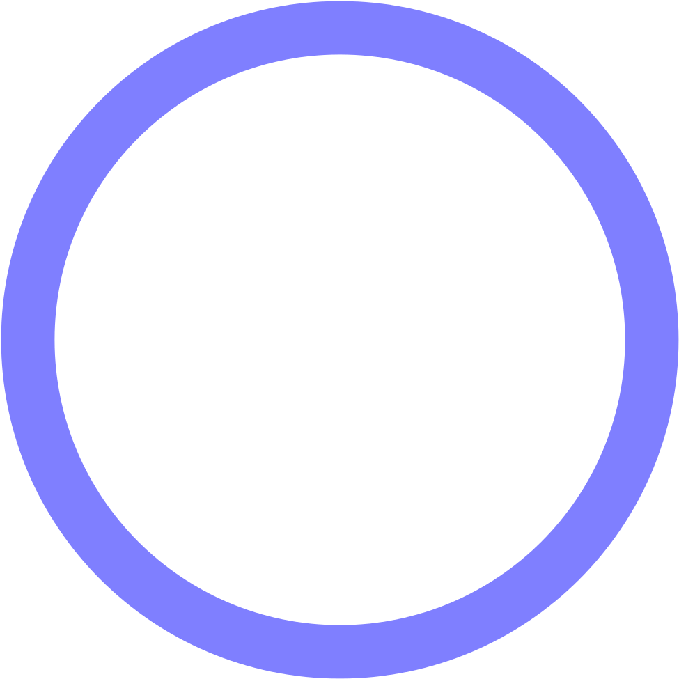 Circle 桌布 壁紙 — 在純黑背景上，一個大膽的藍色圓環營造出極簡的幾何對比。