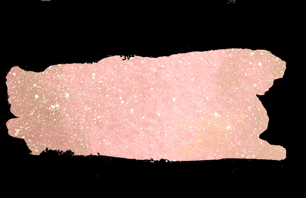 Pink Watercolor 桌布 壁紙 — 在純黑背景上，帶有金色斑點的閃粉粉紅色油漆筆觸。