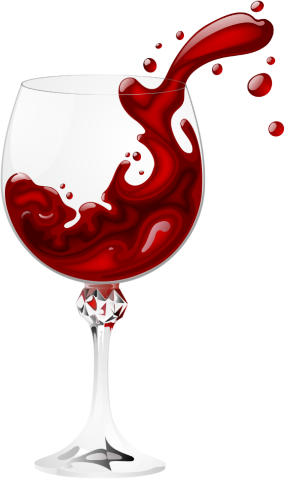 Wine Glass 桌布 壁紙 — 在純黑背景下，濃郁的紅酒從水晶酒杯中動態噴濺而出。