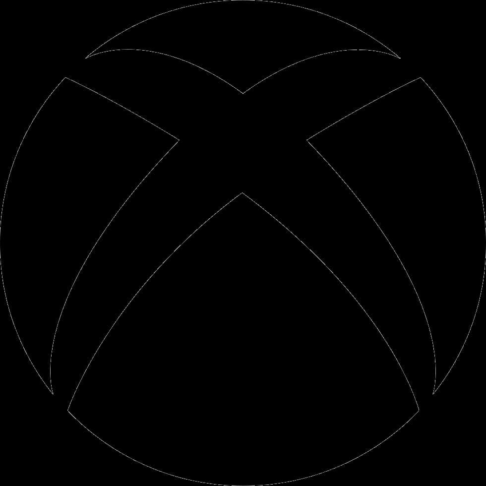 Xbox 桌布 壁紙 — 在純黑色背景上，Xbox 標誌的極簡白色輪廓。