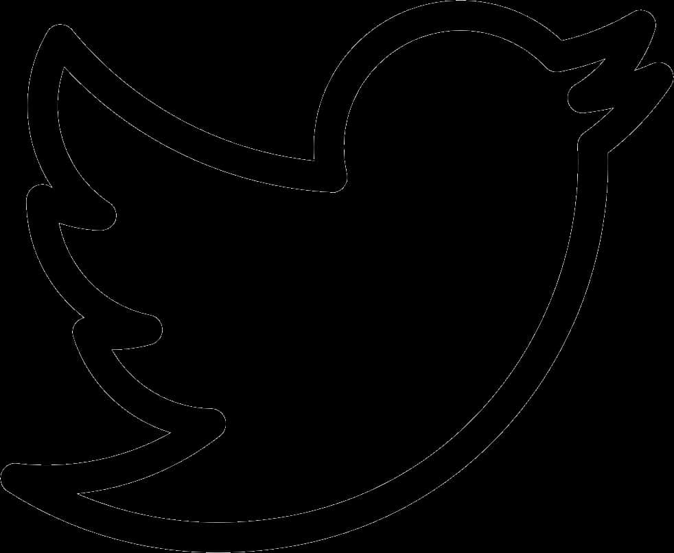 Twitter Logo Black 桌布 壁紙 — 在純黑色背景上，一個極簡風格的白色鳥類標誌輪廓。