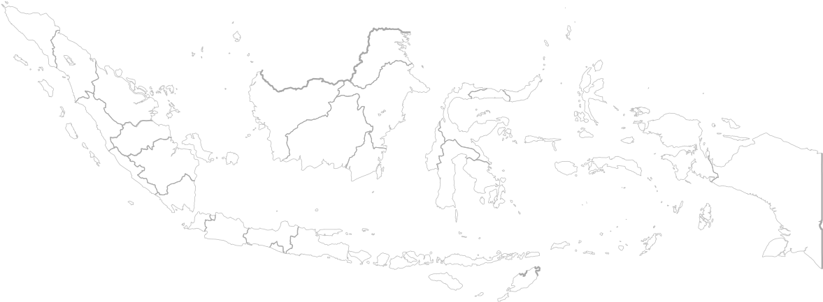 Indonesia Map 桌布 壁紙 — 在純黑色背景上，以極簡白色線條繪製的印尼群島地圖。