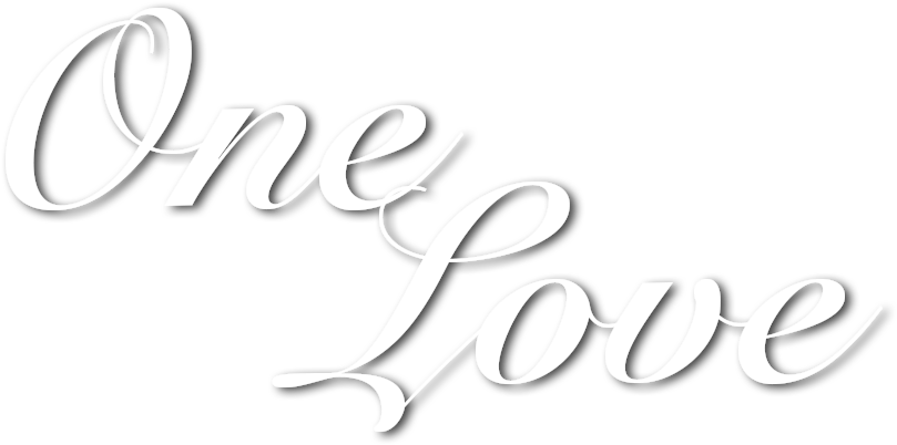 Love Black And White 桌布 壁紙 — 在純黑色背景上，優雅的白色草書文字寫著 One Love。