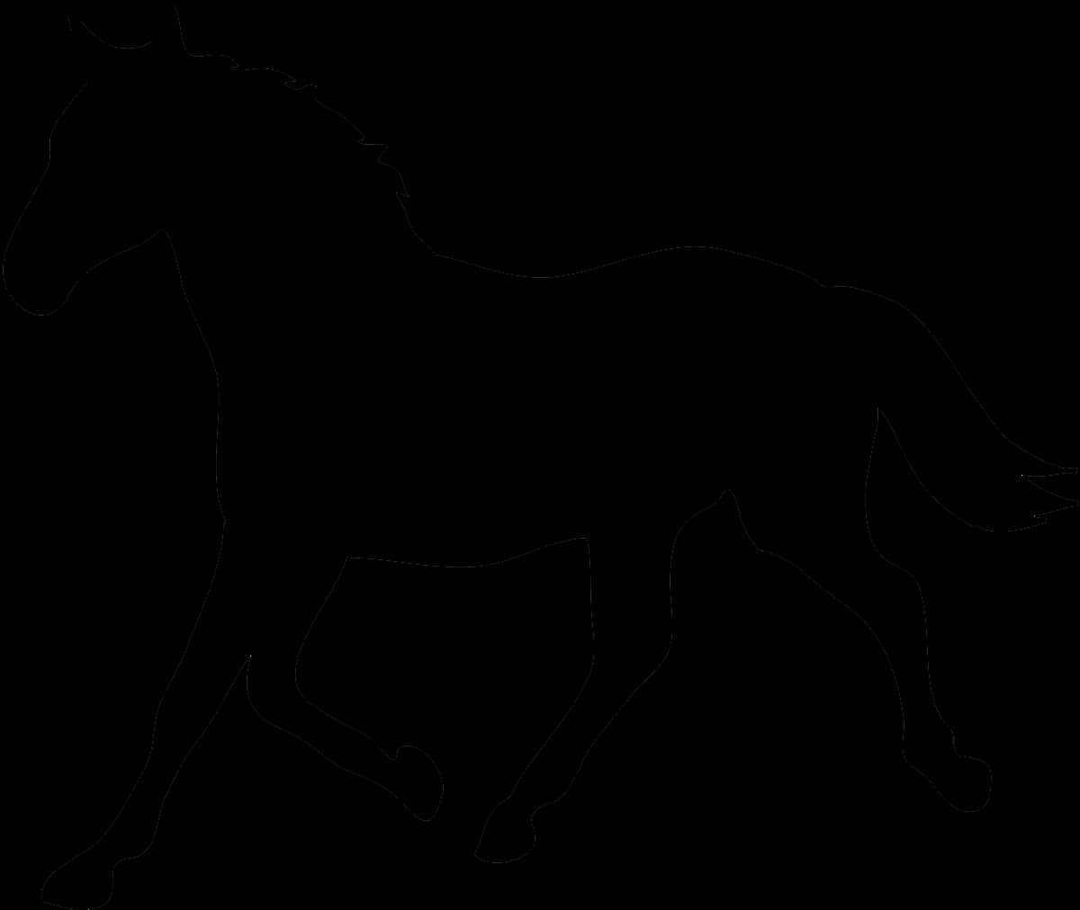 動物 桌布 壁紙 — 在純黑色背景上以白色勾勒出奔騰馬匹的極簡黑色剪影。