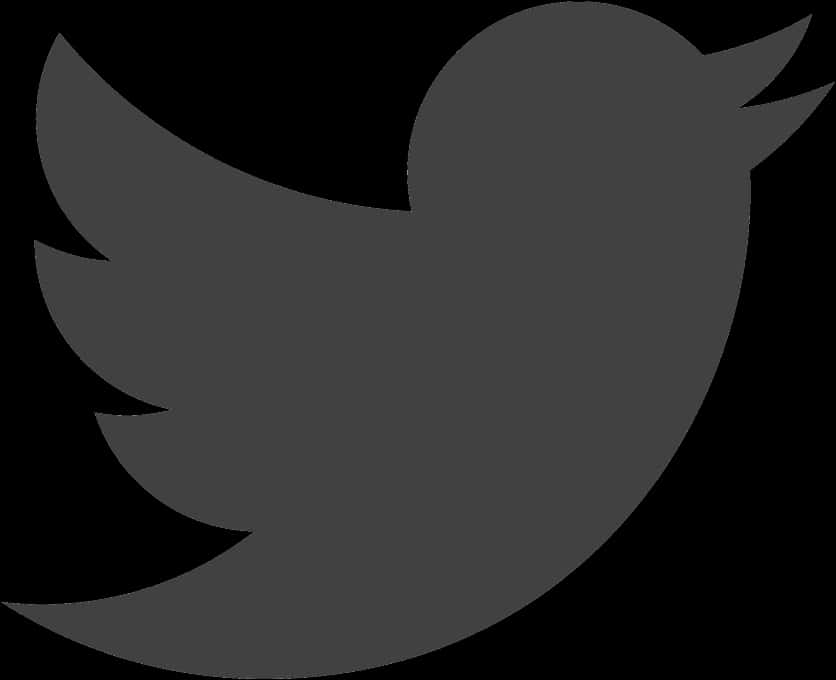 鳥 桌布 壁紙 — 在純黑色背景上的簡約深灰色Twitter鳥標誌。