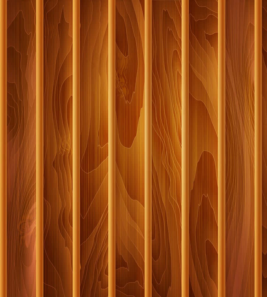 Brown Wood 桌布 壁紙 — 垂直木板帶有豐富琥珀色調和流動的木紋圖案，營造出溫暖的質感背景。
