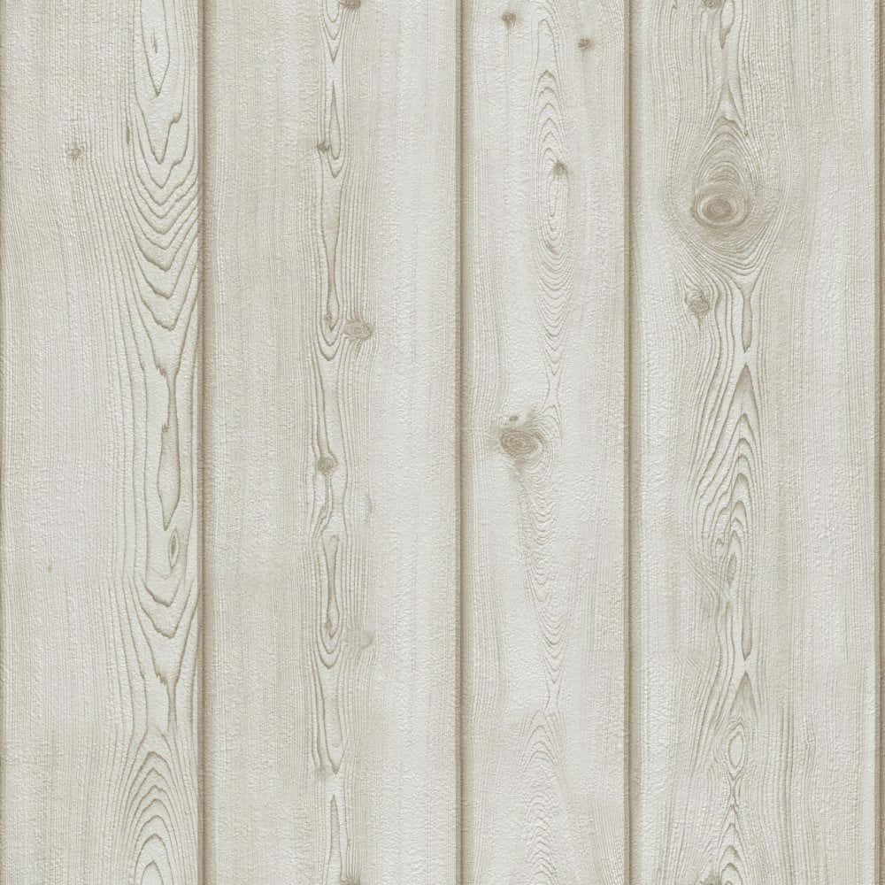 Wood Panel 桌布 壁紙 — 垂直淺灰色木板，帶有天然木紋節和細微紋理，營造出質樸的牆面。