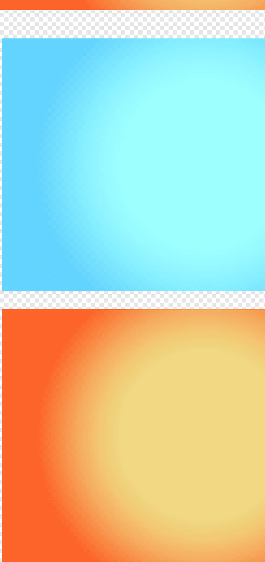 Orange Gradient 桌布 壁紙 — 垂直漸變壁紙，頂部為冷藍色，漸變至底部暖橙色。