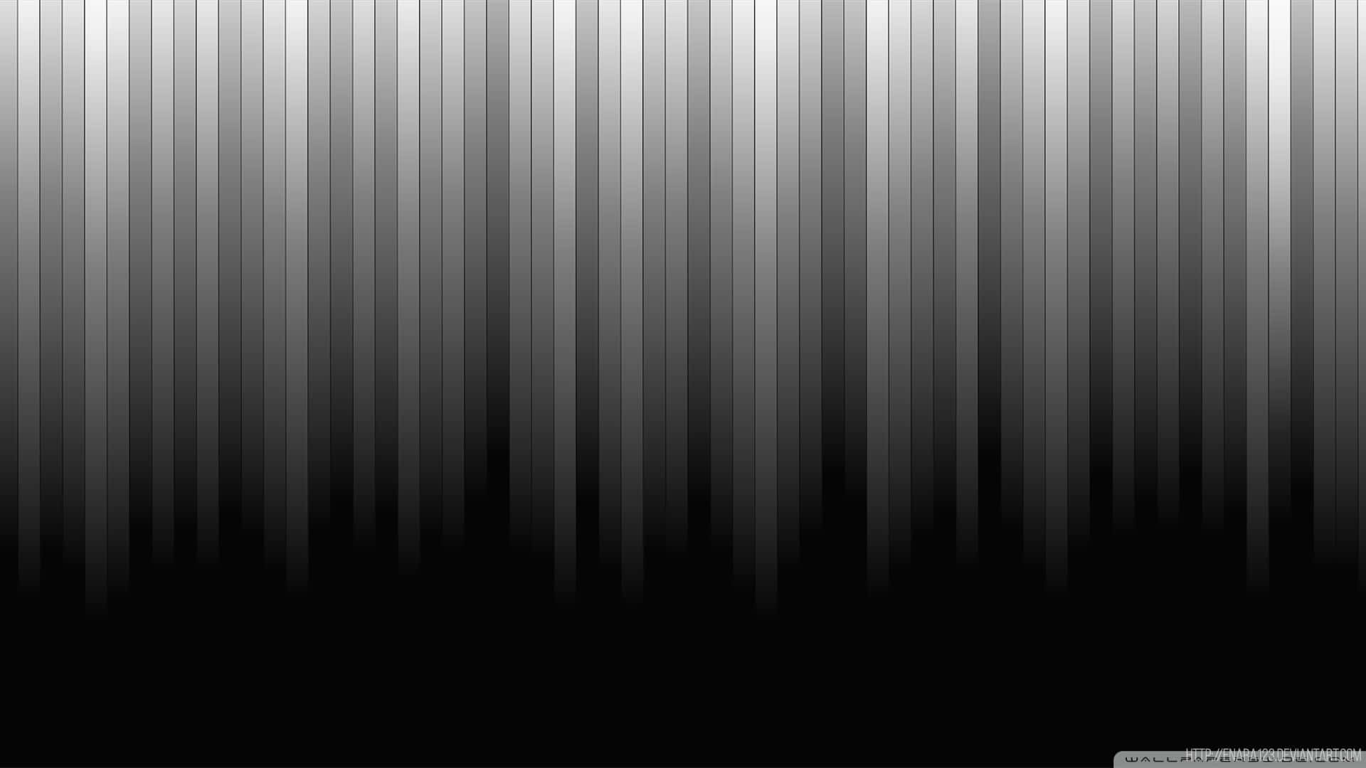 Black And White Striped 桌布 壁紙 — 垂直灰階條紋從亮白色漸變至深黑色，營造出極簡抽象漸變背景。