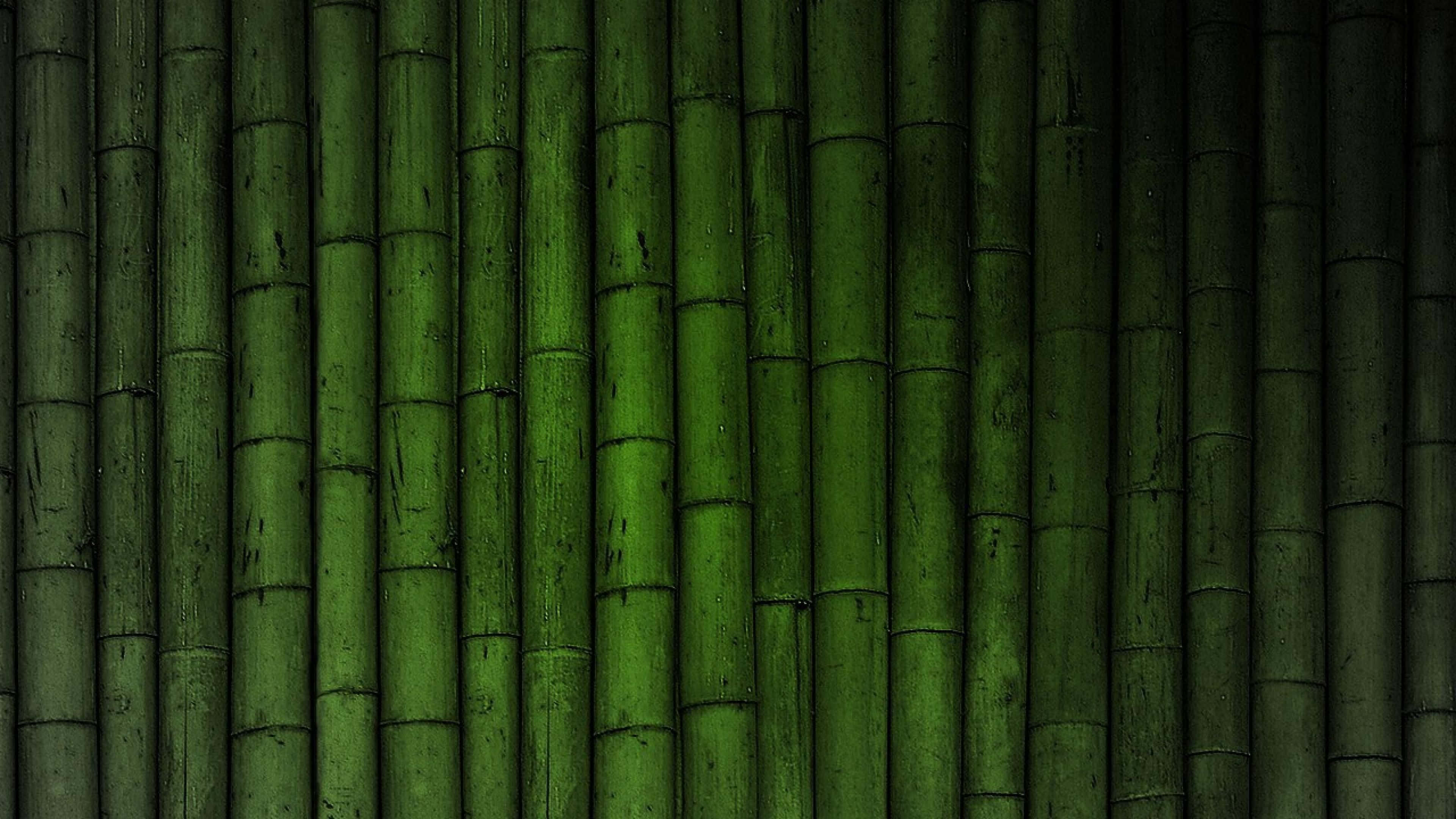 Bamboo 桌布 壁紙 — 垂直的竹莖以不同深淺的綠色形成一面有紋理的自然牆壁，帶有微妙的陰影和有機的不完美之處。