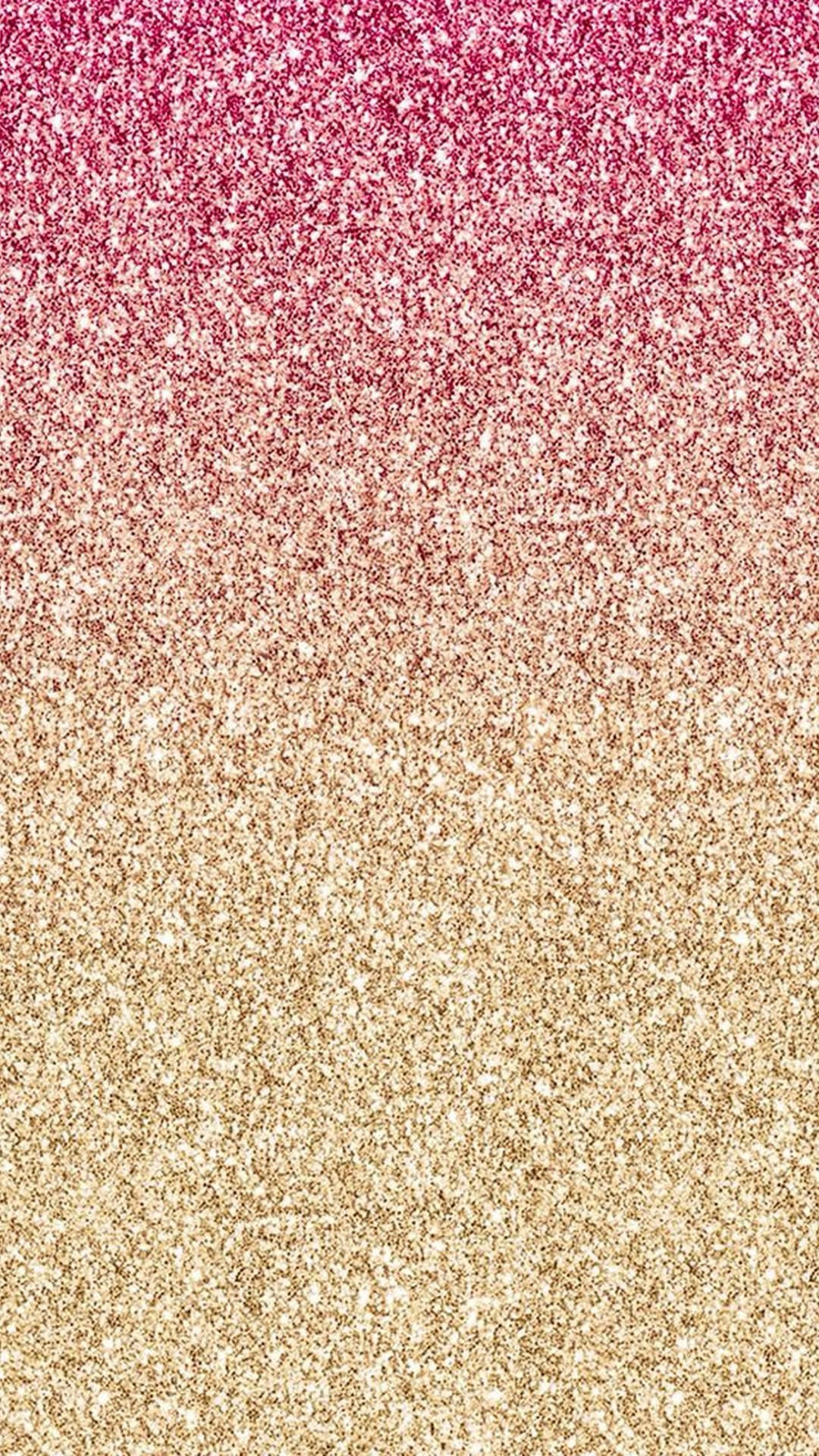 Girly iPhone 桌布 壁紙 — 垂直閃粉漸變，從艷粉紅色過渡到金色，帶有閃爍質感。