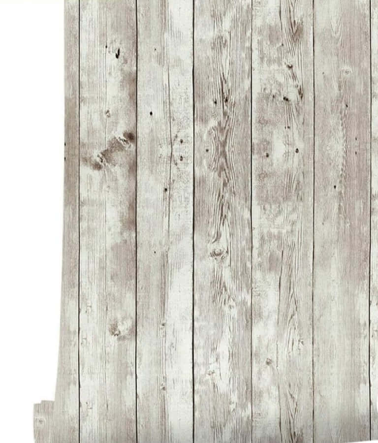 Wood Panel 桌布 壁紙 — 垂直風化木板以柔和灰色調呈現，在潔白背景上展示天然木紋、節疤及細微磨損。