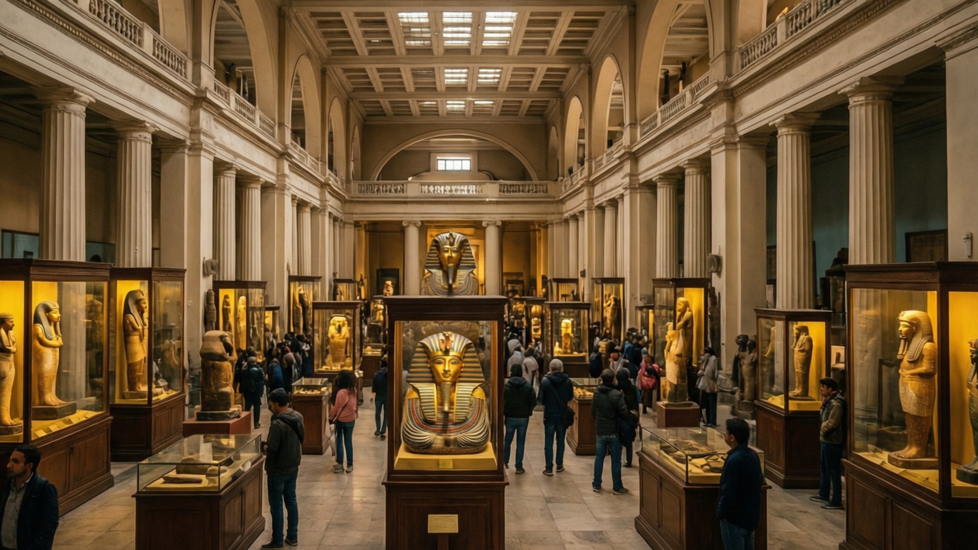 埃及博物館大廳 壁紙