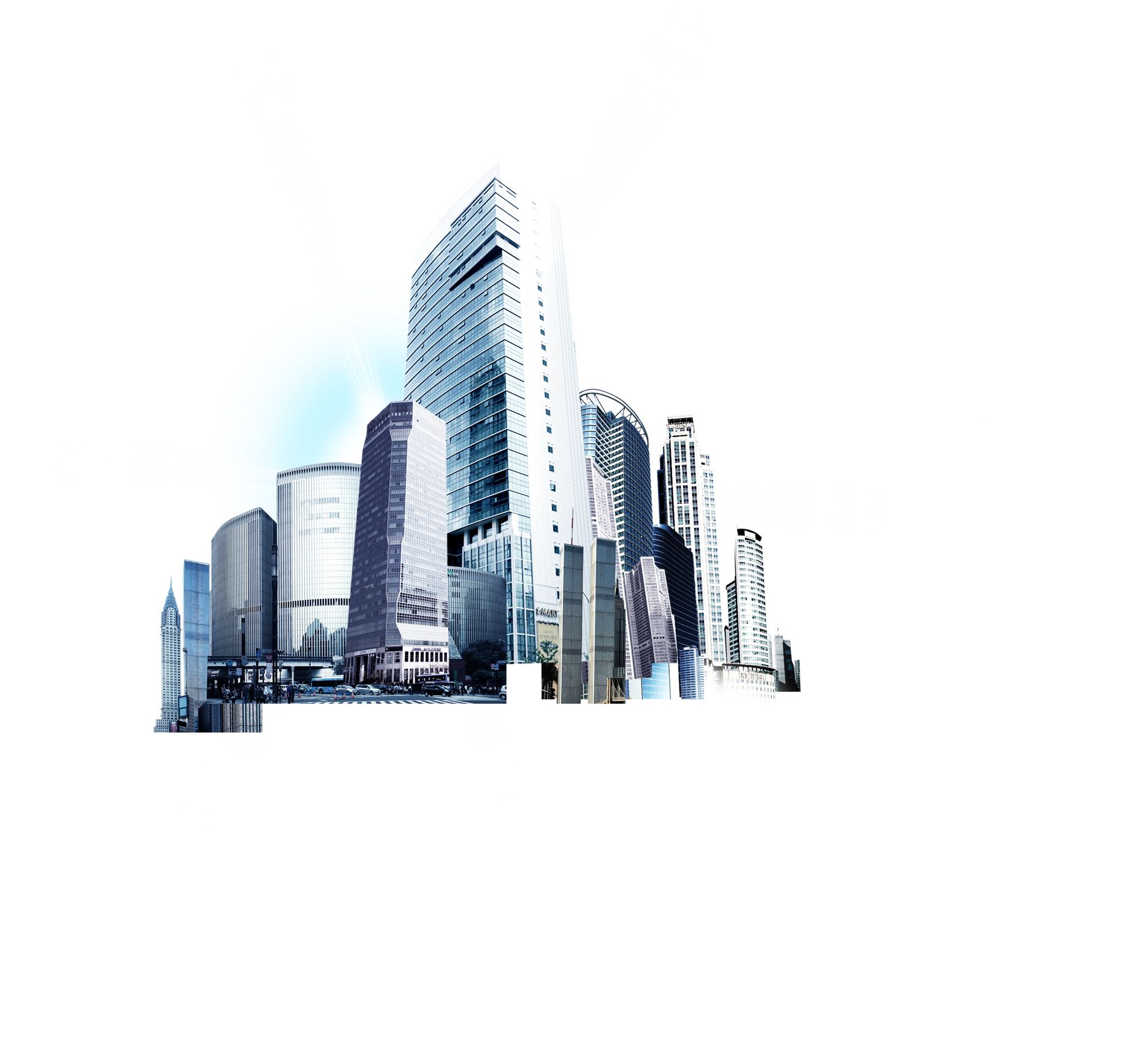 城市速寫效果天際線 壁紙