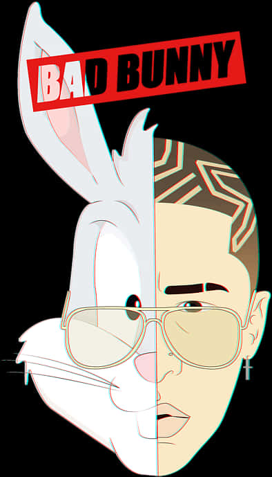 壞兔子半卡通半寫實插畫 壁紙