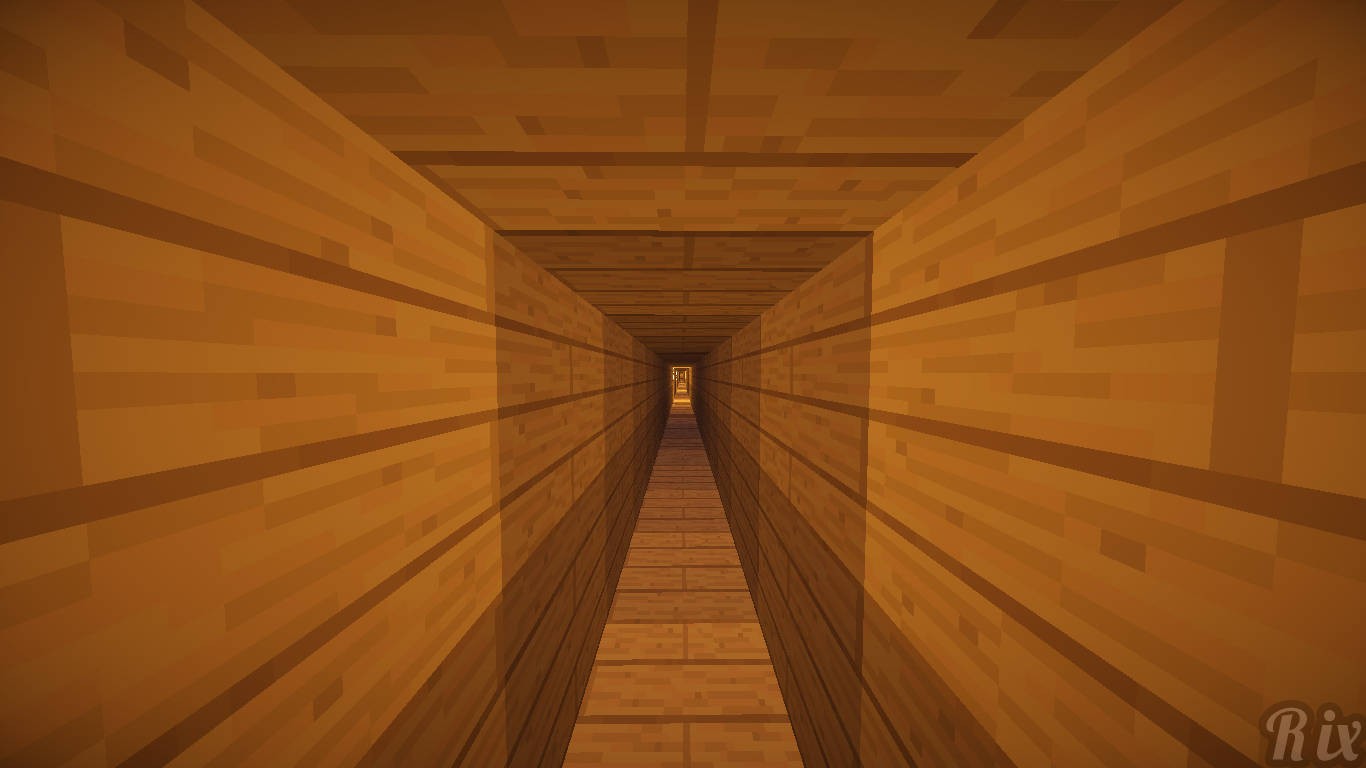 4K Minecraft木製走廊
