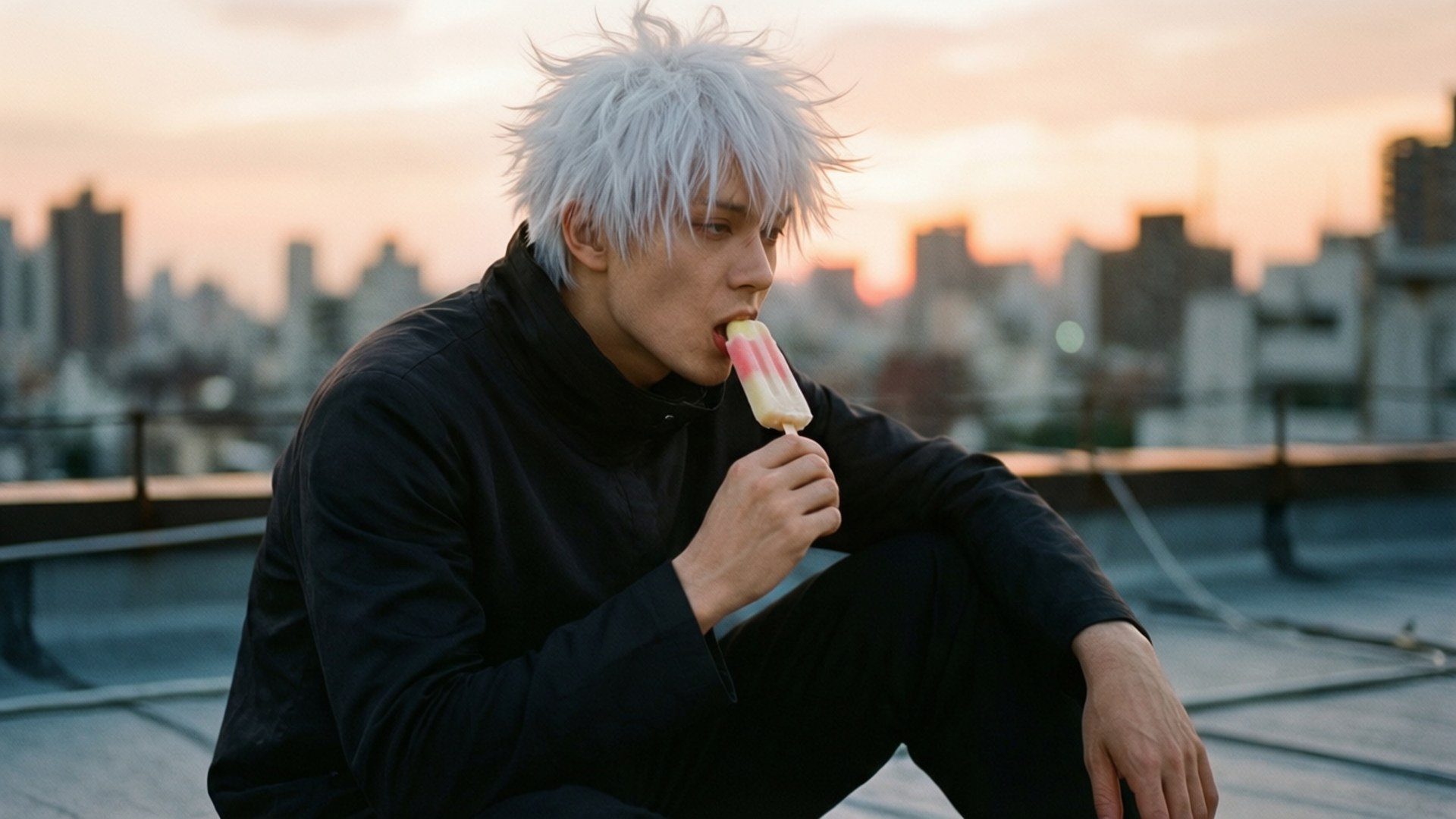 夕陽下的放鬆時光 壁紙